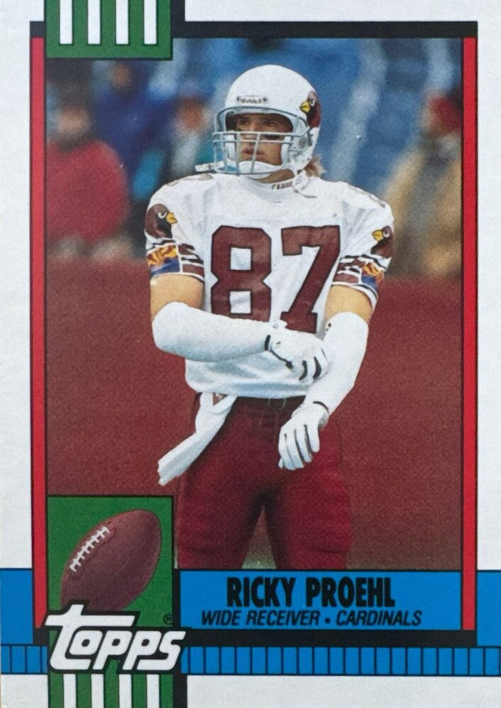 1990 Topps Ricky Proehl Football Card #121T