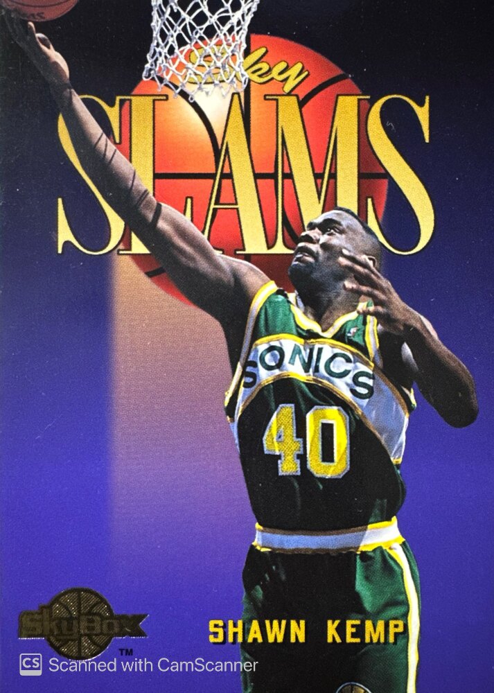 1995 Skybox Sky Slams Shawn Kemp Basketball Card #307