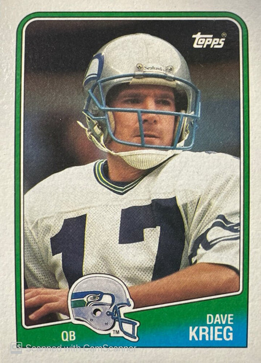 1988 Topps Dave Krieg Football Card #131