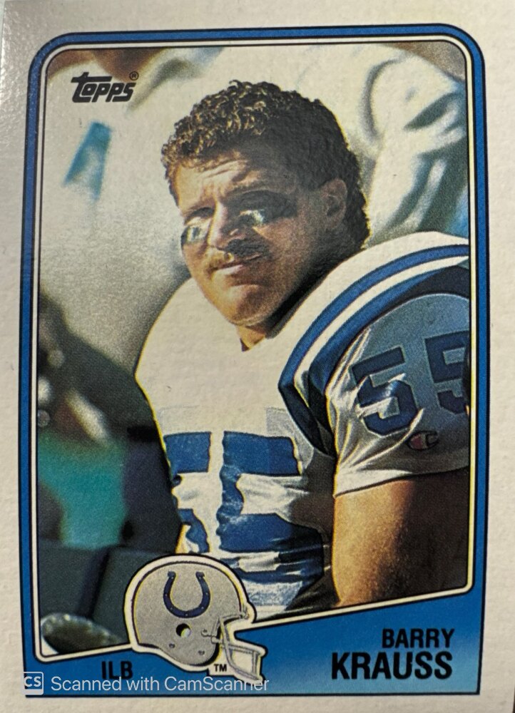 1988 Topps Barry Krauss Football Card #127