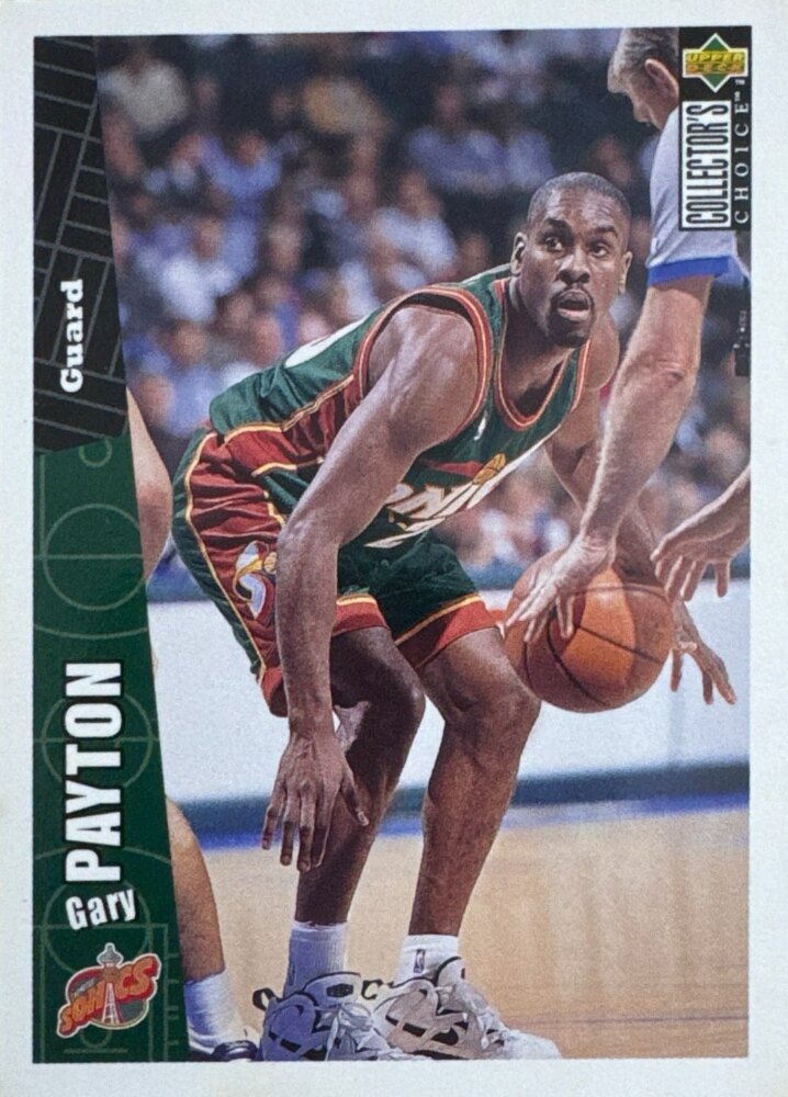 1996 Upper Deck Collectors Choice Gary Payton Basketball Card #335