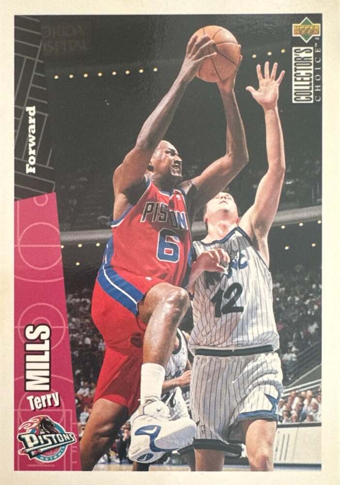 1996 Upper Deck Collectors Choice Terry Mills Basketball Card #50