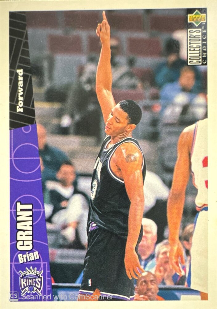 1996 Upper Deck Collectors Choice Brian Grant Basketball Card #134