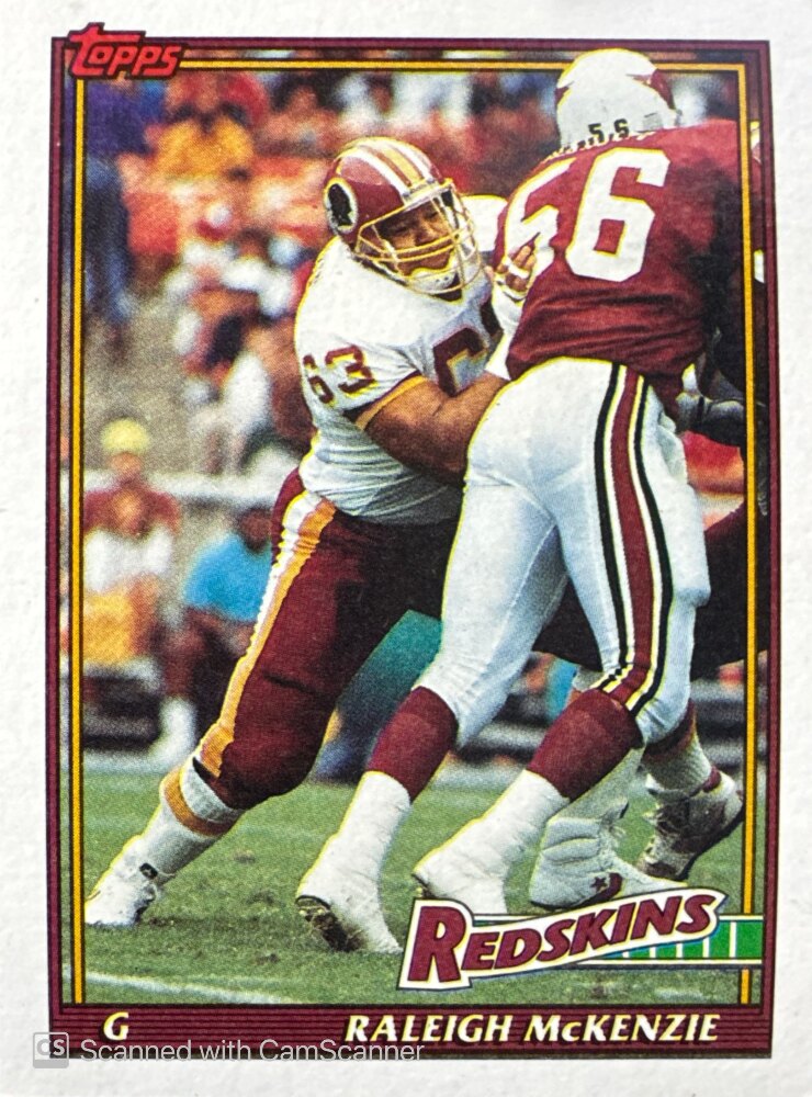 1991 Topps Raleigh McKenzie Football Card #183