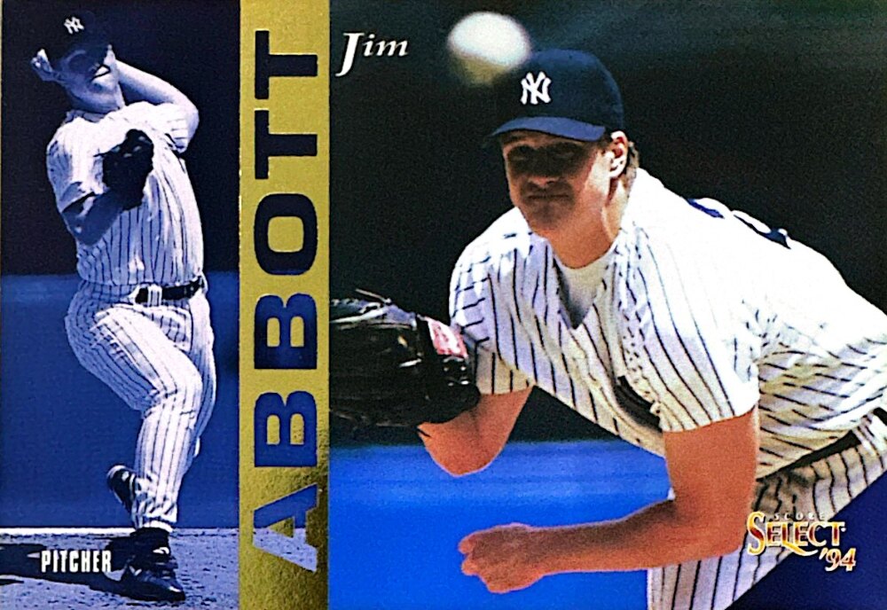 1994 Score Select Jim Abbott Baseball Card #78