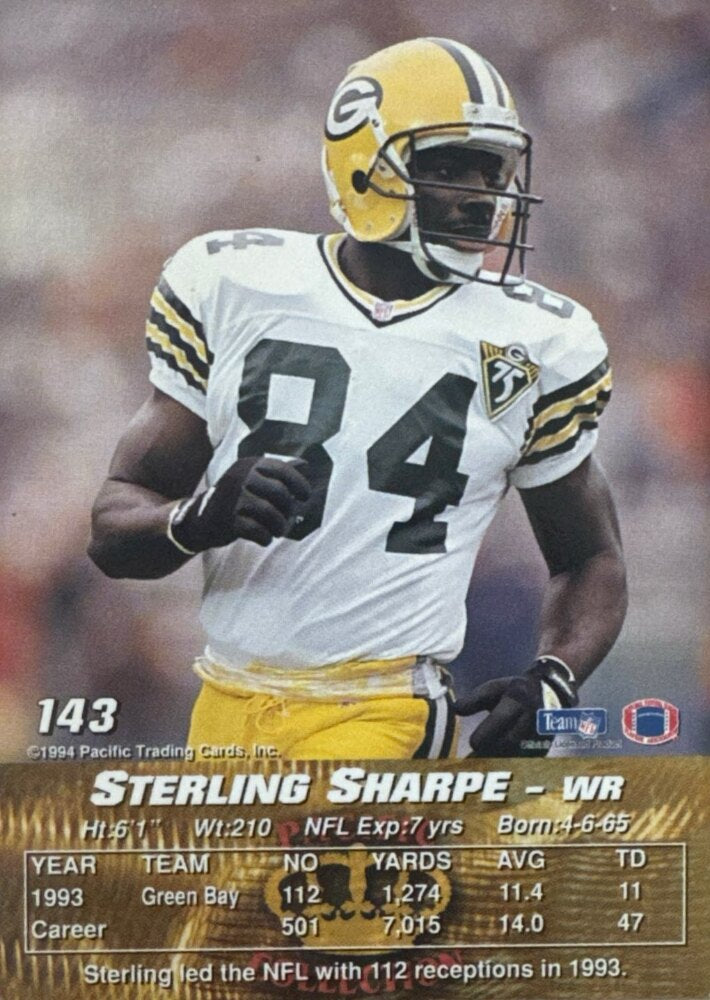 1994 Pacific Sterling Sharpe Football Card #143