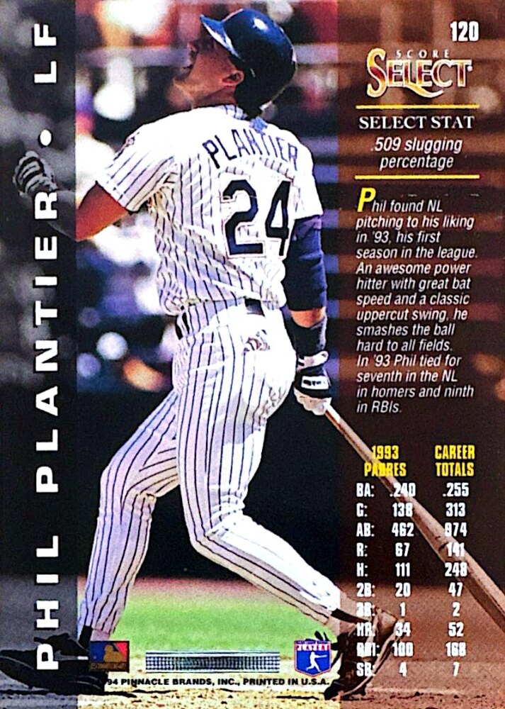 1994 Score Select Phil Plantier Baseball Card #120