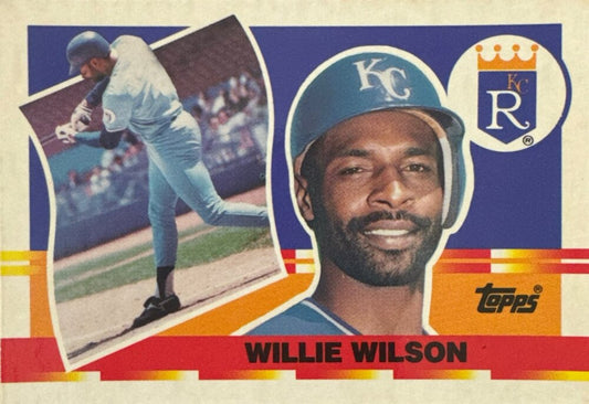 1990 Topps Willie James Wilson Baseball Card #45