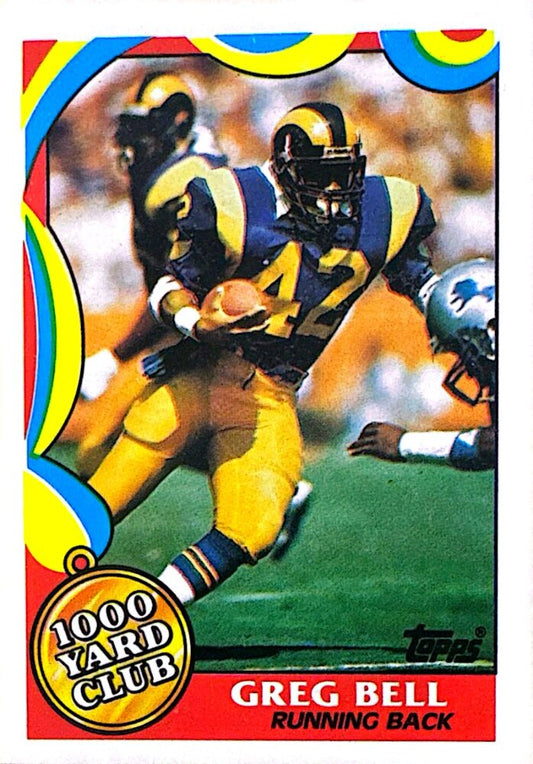 1989 Topps 1000 Yard Club Greg Bell Football Card #8