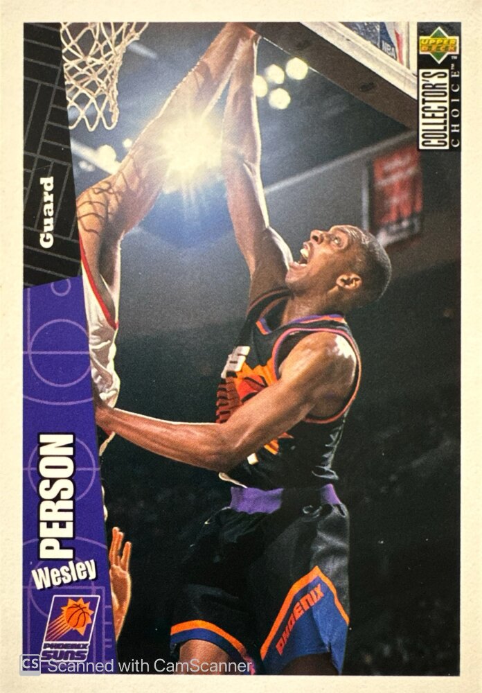 1996 Upper Deck Collectors Choice Wesley Person Basketball Card #125