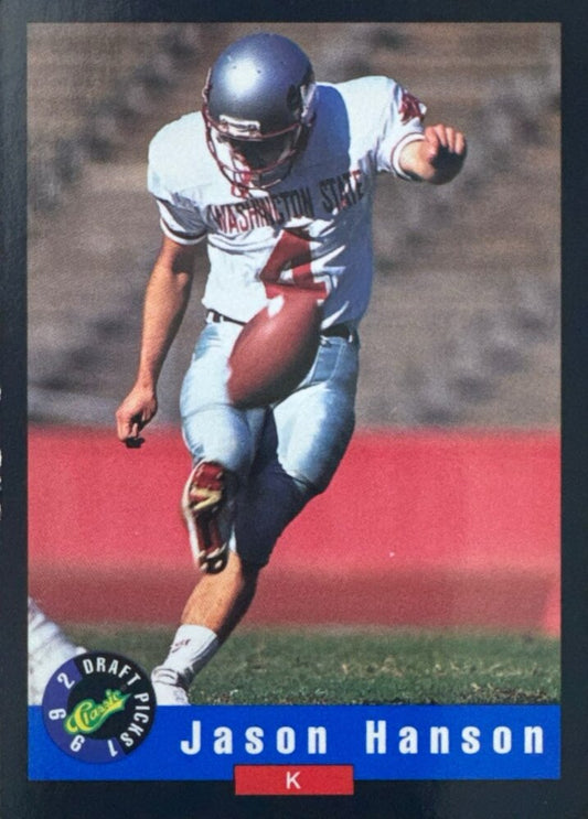 1992 Classic Draft Picks Jason Hanson Football Card #63