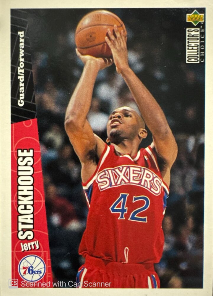 1996 Upper Deck Collectors Choice Jerry Stackhouse Basketball Card #122