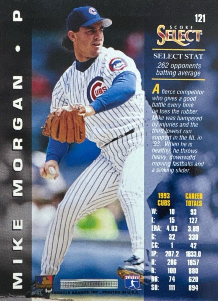 1994 Score Select Mike Morgan Baseball Card #121