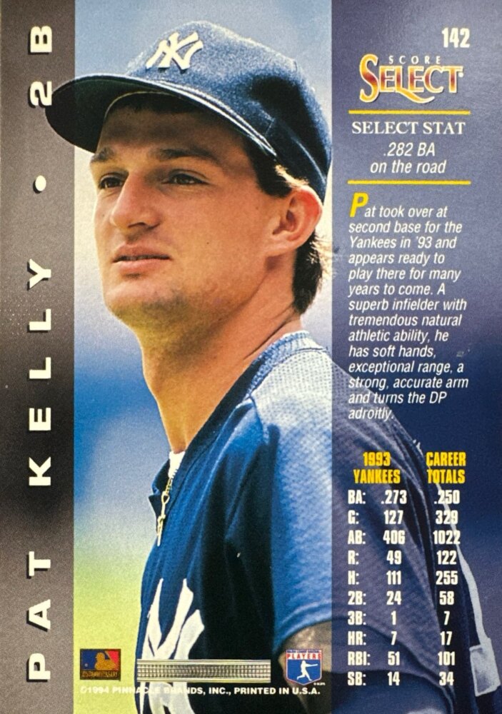 1994 Score Select Pat Kelly Baseball Card #142