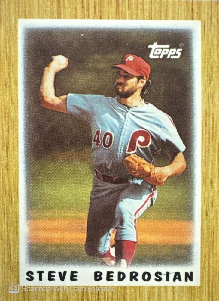 1987 Topps Major League Leaders Steve Bedrosian Baseball Card #27