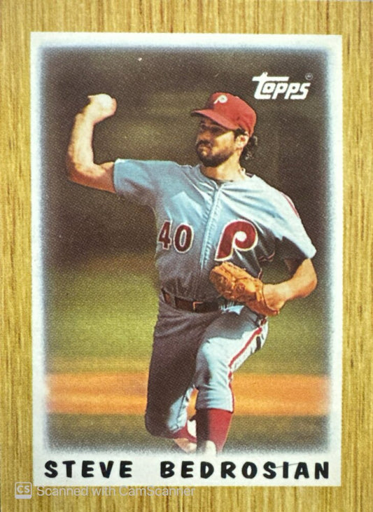 1987 Topps Major League Leaders Steve Bedrosian Baseball Card #27