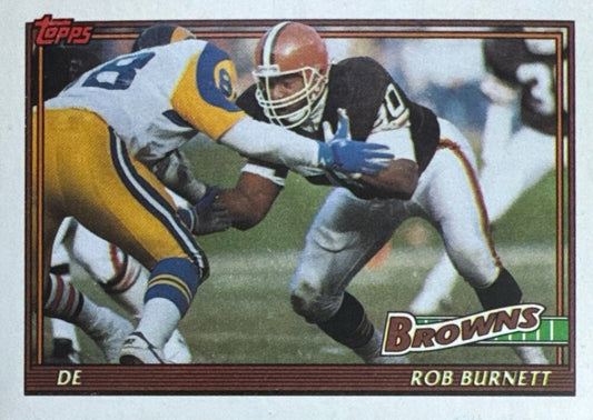 1991 Topps Rob Burnett Football Card #599