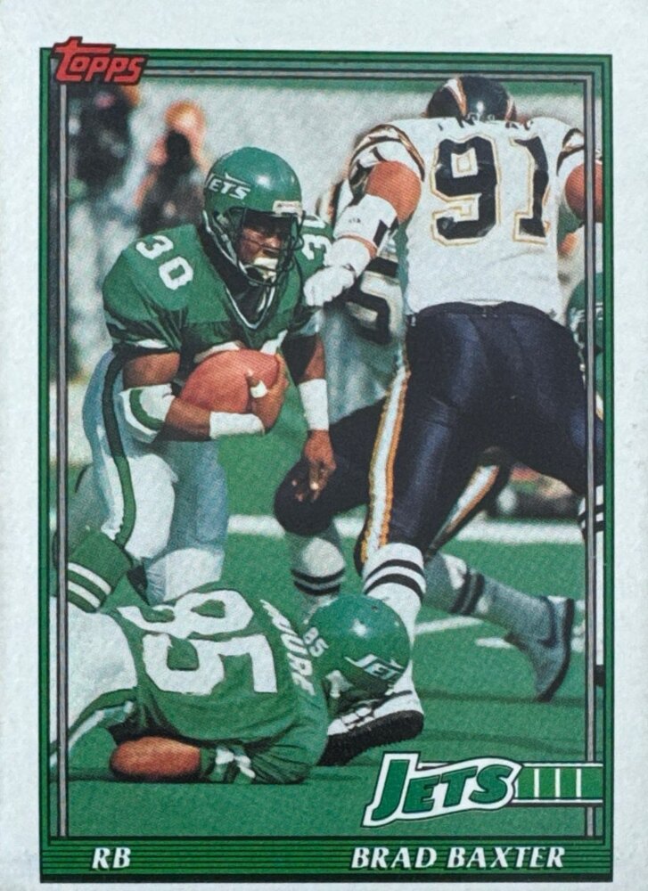 1991 Topps Brad Baxter Football Card #474