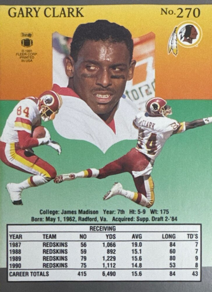 1991 Fleer Ultra Gary Clark Football Card #270