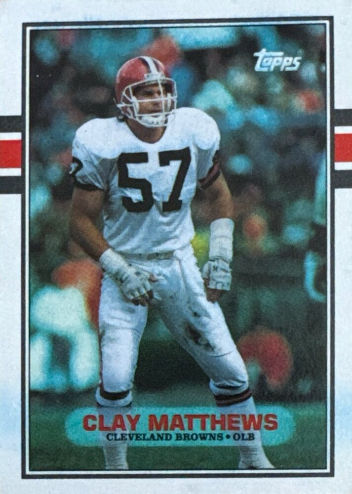 1989 Topps Clay Matthews Football Card #143