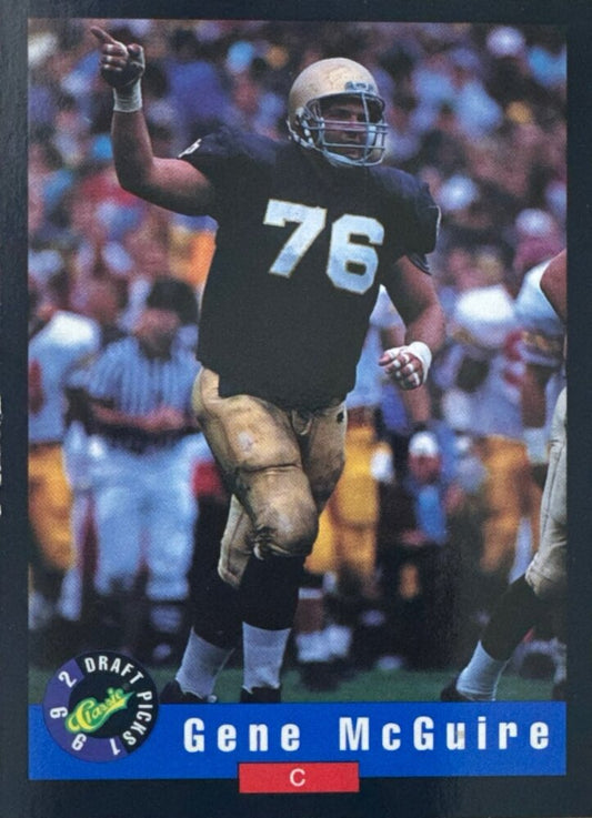 1992 Classic Draft Picks Gene McGuire Football Card #65