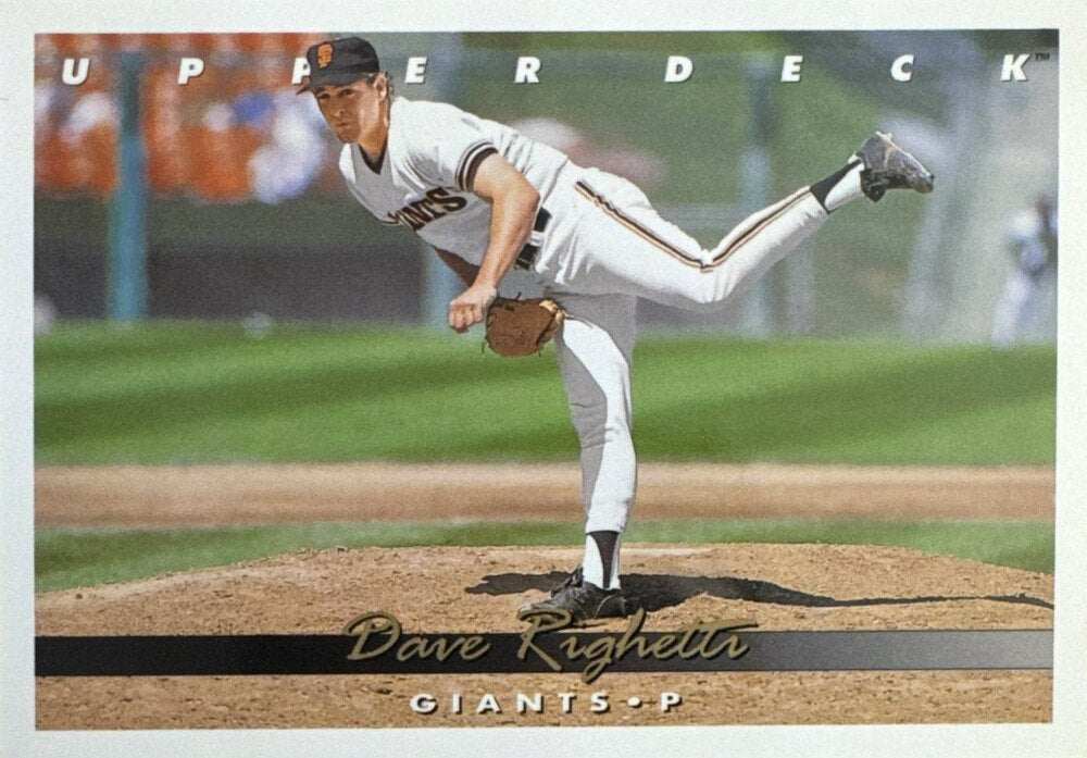 1993 Upper Deck Dave Righetti Baseball Card #579