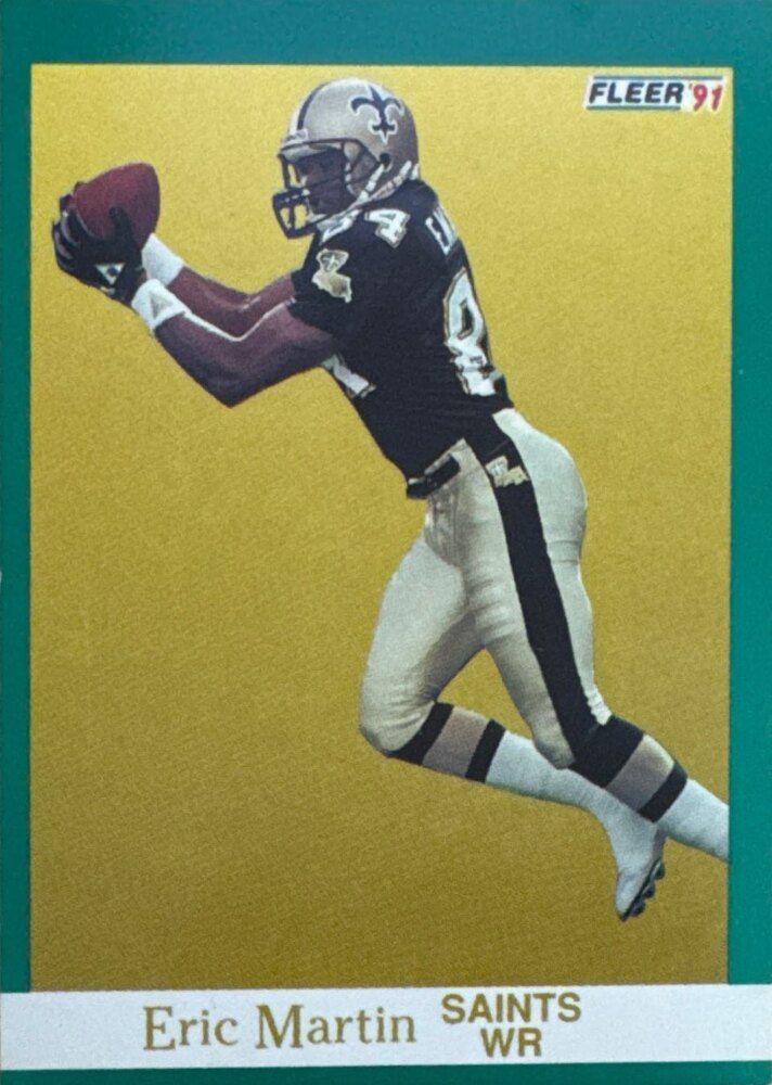 1991 Fleer Eric Martin Football Card #298