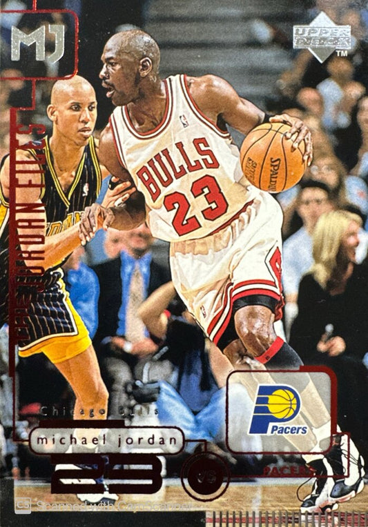 1998 Upper Deck Chicago Bulls Michael Jordan vs Pacers Basketball Card #145