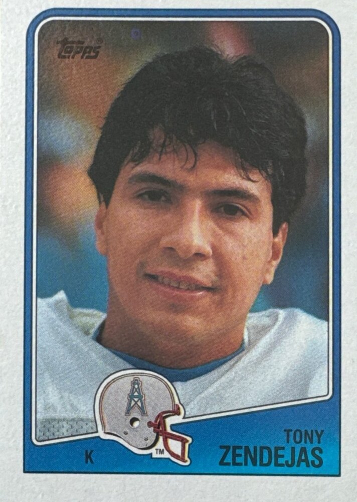 1988 Topps Tony Zendejas Football Card #109