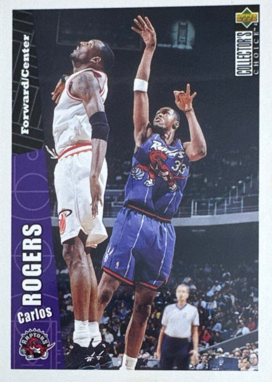 1996 Upper Deck Collectors Choice Carlos Rogers Basketball Card #341