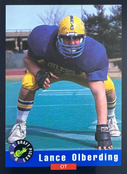 1992 Classic Draft Picks Lance Olderding Football Card #72