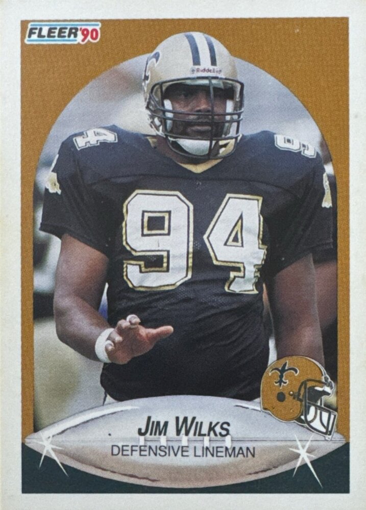 1990 Fleer Jim Wilks Football Card #196