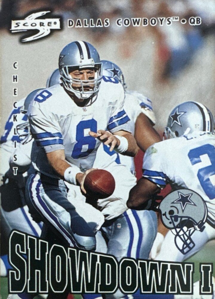 1997 Pinnacle Checklist Dallas Cowboys Showdown I Football Card #11D