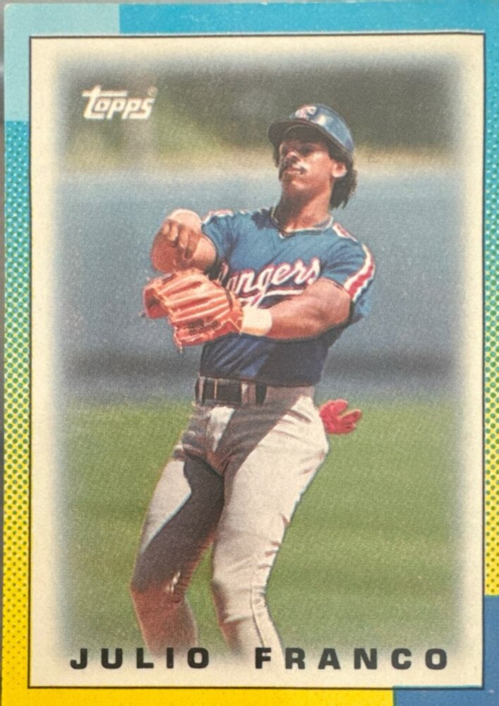 1990 Topps Major League Leaders Julio Franco Baseball Card #37