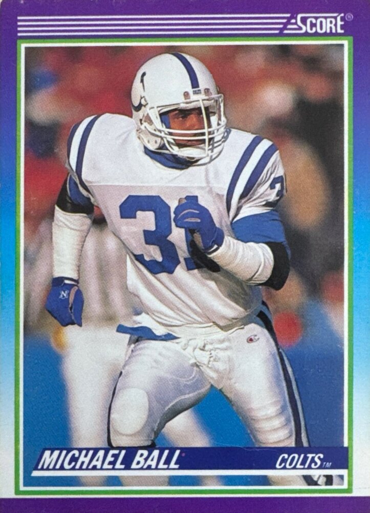 1990 Score Michael Ball Football Card #525