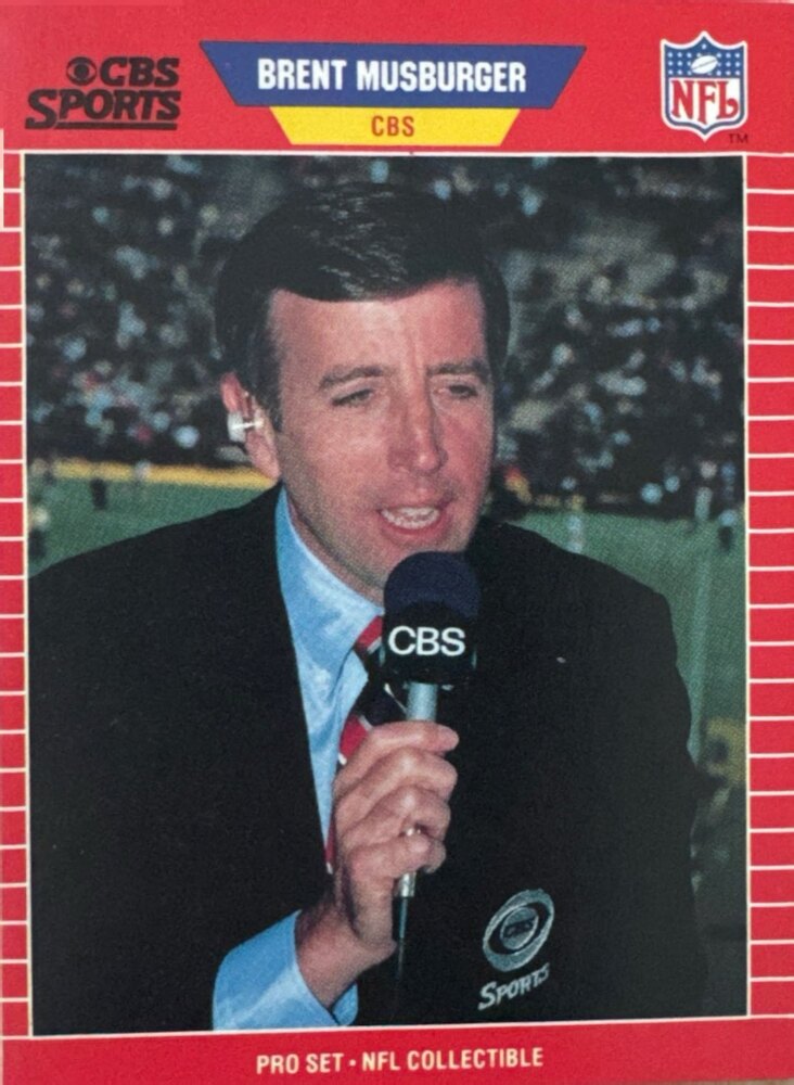 1989 NFL Pro Set Brent Musburger CBS SPorts Football Card #17