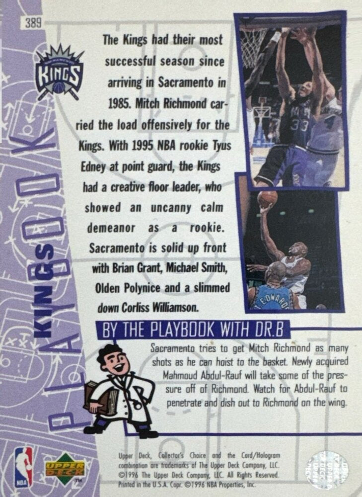 1996 Upper Deck Collectors Choice Kings Playbook Basketball Card #389