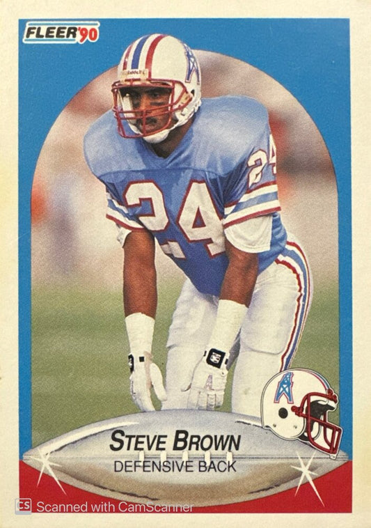 1990 Fleer Steve Brown Football Card #125