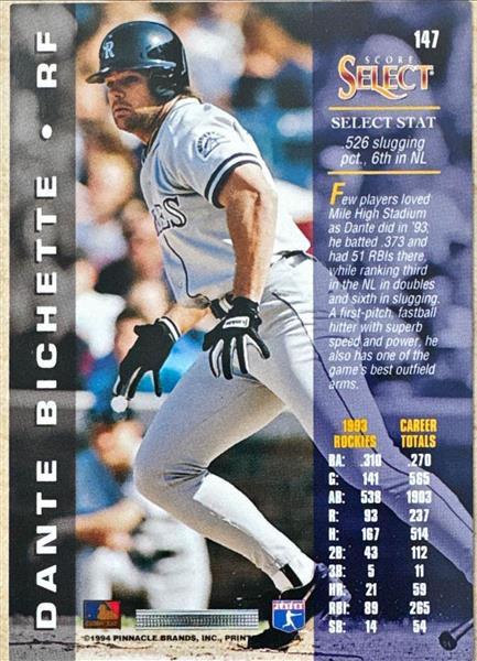 1994 Score Select Dante Bichette Baseball Card #147