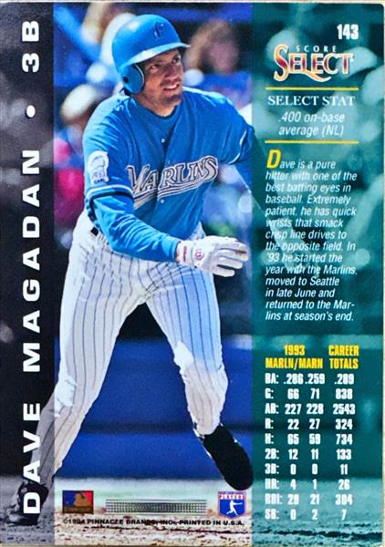 1994 Score Select Dave Magadan Baseball Card #143