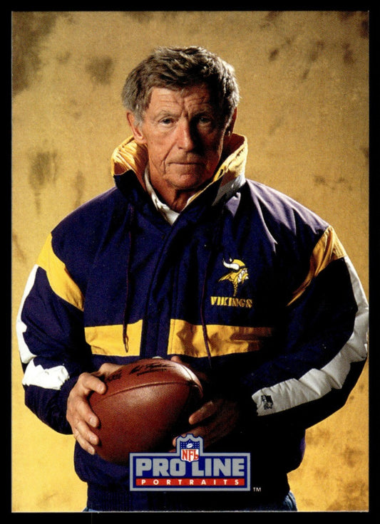 1991 NFL Pro Line Portraits Jerry Burns Football Card #233