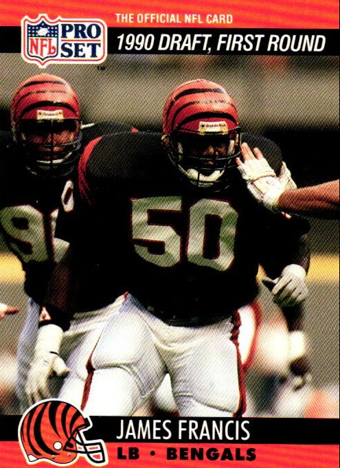 1990 NFL Pro Set James Francis Baseball Card #680