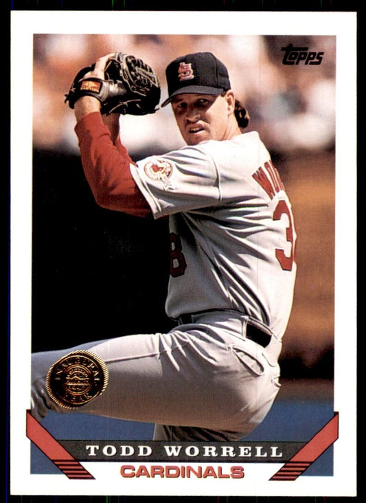1993 Topps Todd Worrell Baseball Card #121