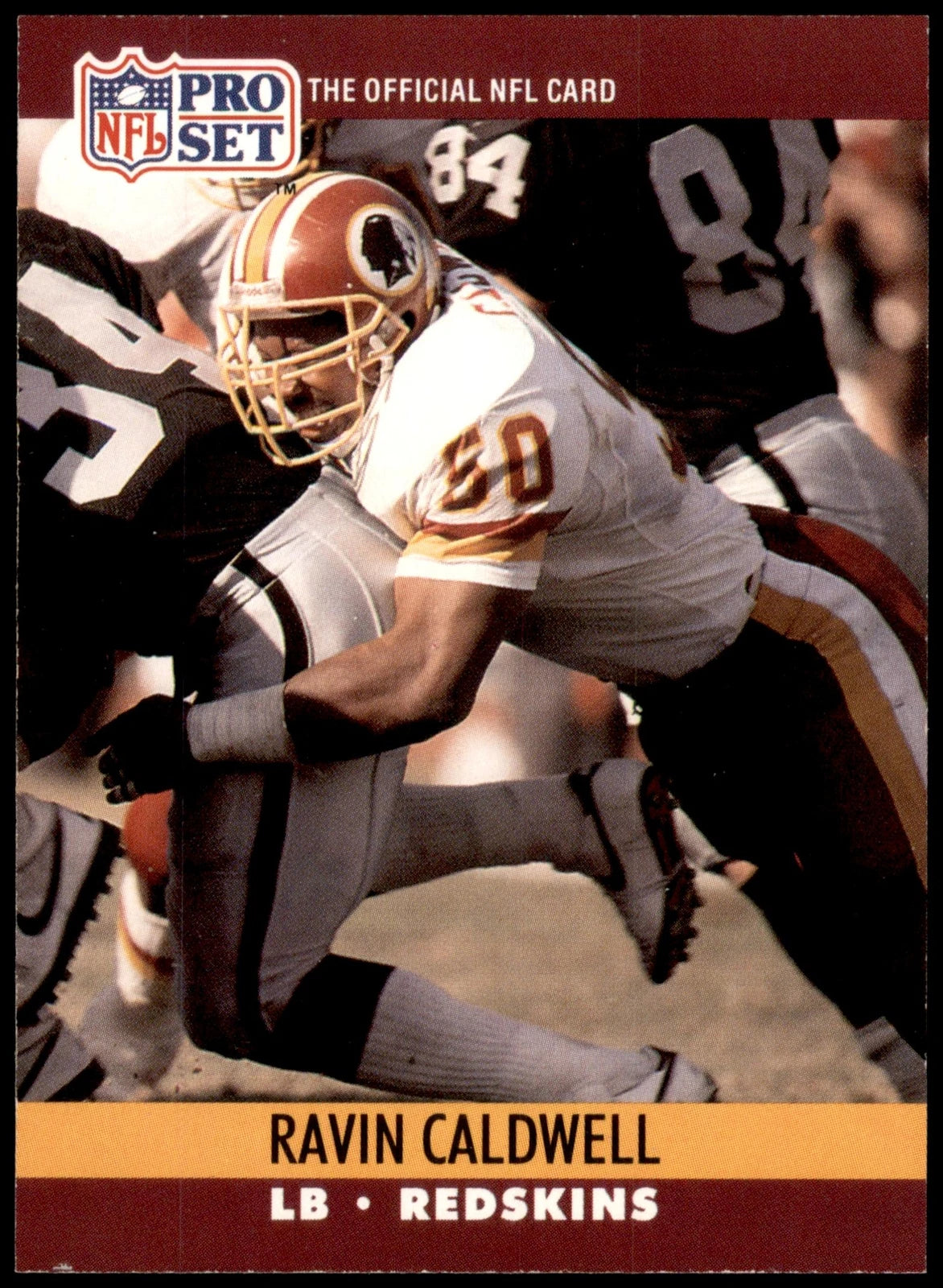 1990 NFL Pro Set Ravin Caldwell Football Card #662