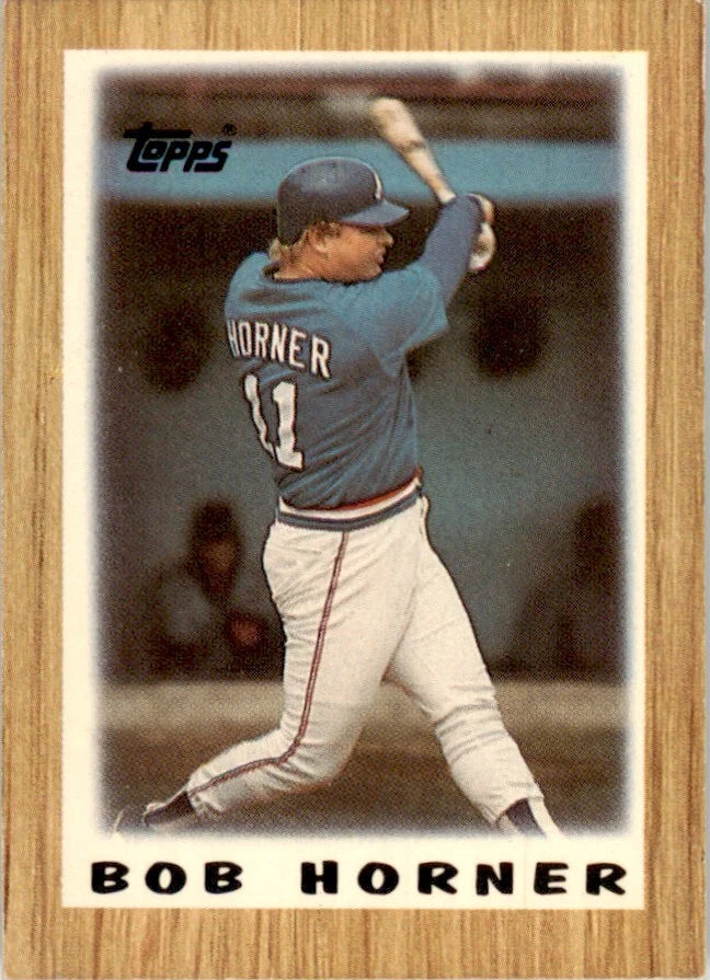 1987 Topps Major League Leaders Bob Horner Baseball Card #1