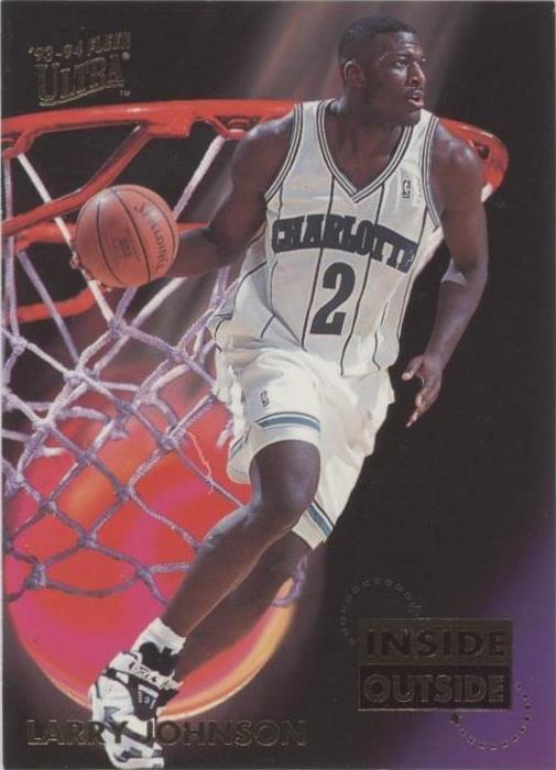 1994 Fleer Inside Out Larry Johnson Basketball Card #3 of 10