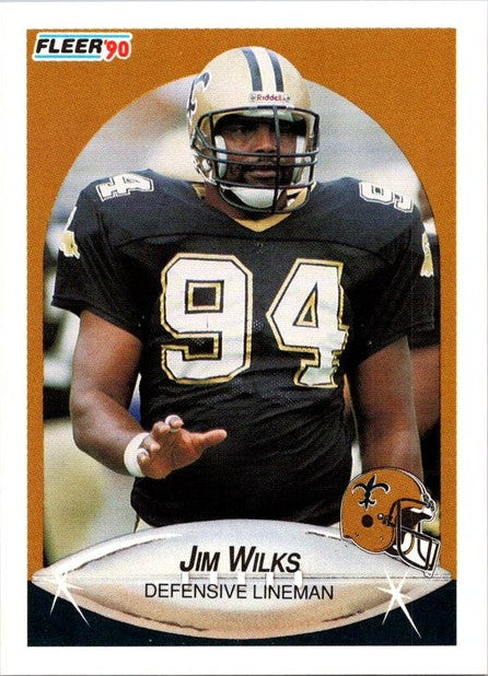 1990 Fleer Jim Wilks Football Card #196