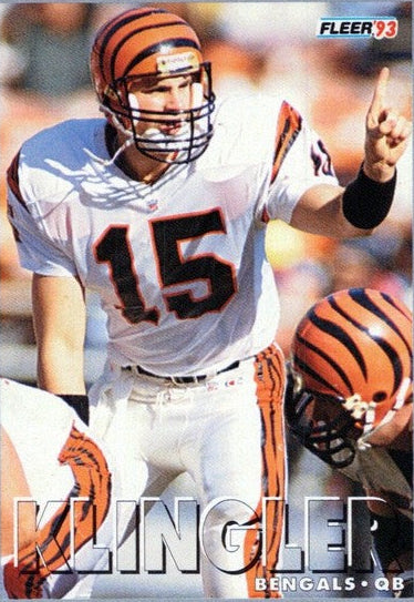 1993 Fleer David Klingler Football Card #470