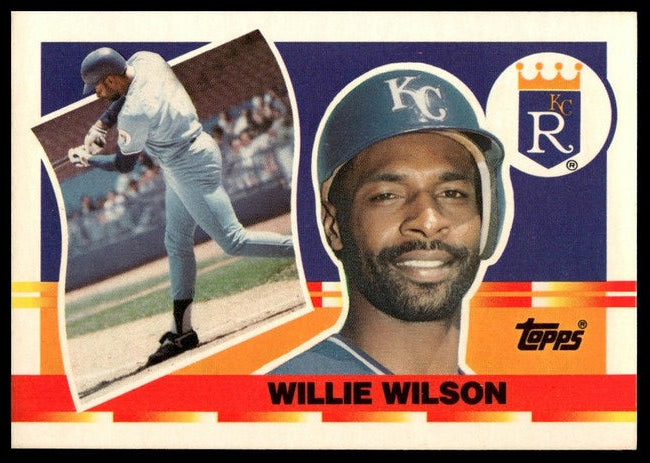 1990 Topps Willie James Wilson Baseball Card #45