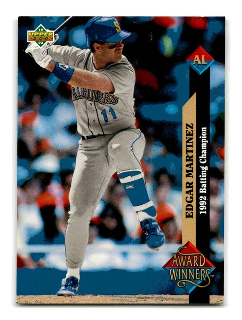 1993 Upper Deck American League Batting Champion Edgar Martinez Baseball Card #495
